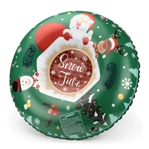 Inflatable Sports Ski Ring Snow Tube with Firm Grip for Adults and Kids