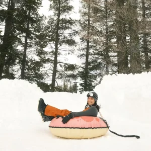 Inflatable Water Towable Float Snow Tube for Snowmobile Toboggan Sledding