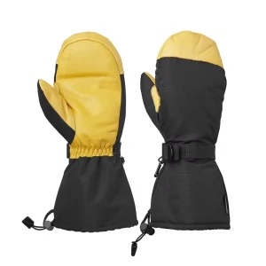 Insulated Thick Leather Ski Gloves Water-Repellent Anti-Slip Wear-Resistant Russian Opera Mittens