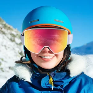 JR033-B Ski Goggles Cylindrical Lens Zero Distortion HD Optics Impact Resistance Snowboard Glasses