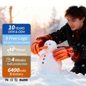 KS230 Heated Tactical Winter Motorcycle Gloves Waterproof Touchscreen Compatible Snowboarding Ready UV Protection