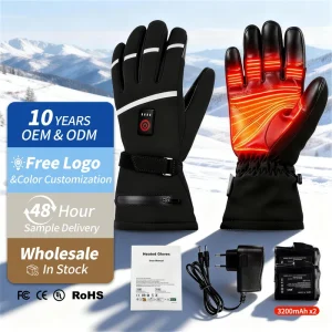 KS230 Men’s Waterproof Thermal Insulated Non-Slip Stretch Pull-On Ski Gloves UV Protection Cross-Country Skiing Gloves