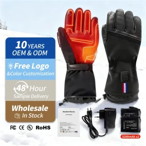 KS230 USB-Powered Waterproof Thermal Insulated Heating Gloves with Touchscreen, for Skiing, Biking, and Motorcycling
