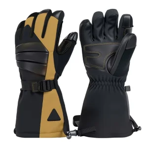 KS230 Waterproof Thermal Insulated Stretch Winter Heated Rechargeable Electric Twill Fabric Men’s Pull-On Skiing Gloves