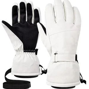 KaiXi Men’s Women’s Winter Ski Gloves for Screen Technology Windproof Waterproof Jacquard Velvet OPERA Length Needle Detection