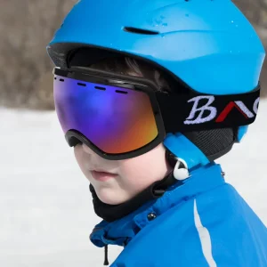 Kids’ Fashionable Dry Top Ski Goggles with Adjustable Strap Anti Fog Lenses & UV400 Protection Superior Moisture Control