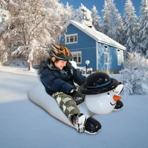 Kids’ Inflatable PVC Ski Board Snow Sled Tubes for Winter Outdoor Parties Design Sledding Tube
