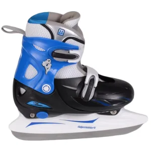 Kids’ JR Hard Boot Adjustable Ice Skates with Safety Buckle Strap and Comfortable Lining