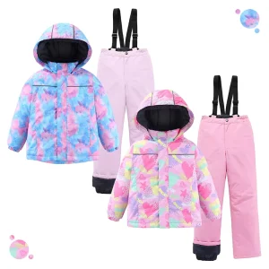 Kids’ Outdoor Warm Snow and Ski Suit Jacket and Pants Set