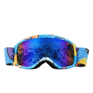 Kids Ski Goggles Anti-Fog Anti-Scratch Protective Snowboard Eyewear Mirror UV400 Snow Sports Goggles