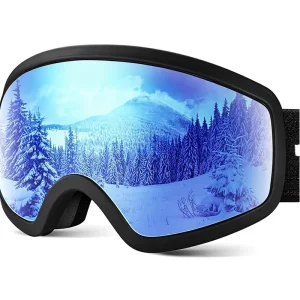 Kids Ski Goggles with Cylindrical Lenses for Youth Teens Boys and Girls Ages 5-14