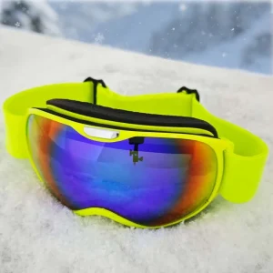 Kids’ Ski and Snowboard Goggles PC Material Anti-Fog UV400 Double-Layer Lenses REVO Coating Ages 5-12