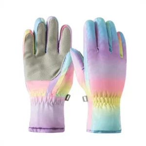 Kids Winter Electrical Heated Ski Gloves Warm Waterproof Windproof Polyester for Girls’ Snowboarding Snow Skating Skiing