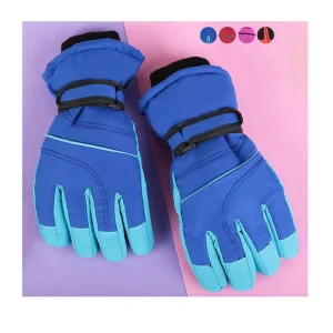 Kids Winter Snow Mittens, Waterproof, Thick, Warm, Windproof, for Skiing