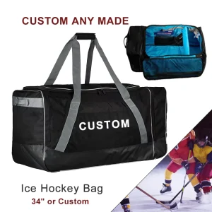 Large Capacity Custom Ice Hockey Coach Duffel Bag Player Training Equipment Bags Nylon 160L Field Hockey Bag for Accessories