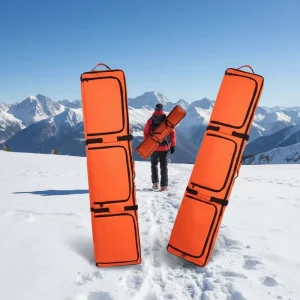 Large Capacity Waterproof Nylon Ski Backpack Portable Anti slip Snowboard Backpack with Hooks & Loops for Outdoor Ski Sports