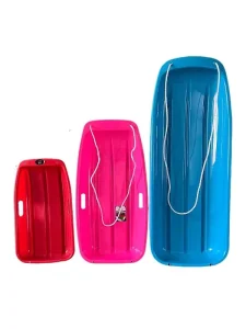 Large Double Plastic PE Sled with Boat Shape and Pull Rope for Adults