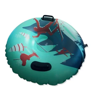 Large Heavy-Duty Thickened PVC Inflatable Snow Tube with Hard Bottom and Handles