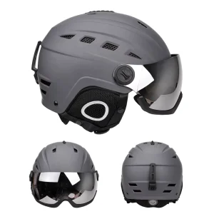 Light Dual Sport Bicycle Helmet PC+EPS Anti-Fog Visor Detachable Magnetic Lens for Cycling and Skating
