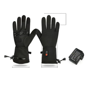 Light Thin Heated Gloves With Battery Rechargeable Battery Windproof Electric Warm Gloves for Skiing Outdoor Sports