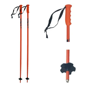 Lightweight Aluminum Alpine All-Mountain Ski Poles for Adults, Youth, and Kids, Rubber Grip, 130 cm