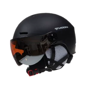 MOON CE EN1077 Certificated Adult Winter Soft Sports Full Face Protection Snowboard Ski Helmet with Visor