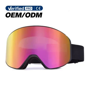 Magnetic Full-Rim Polarized Ski Goggles Anti-Fog Adjustable Strap Snowboard Goggles