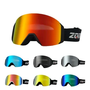 Magnetic Lens Ski Goggles Anti Fog UV400 Wide View Snowboard Goggles for Skiing Winter Sports Men Women