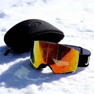 Magnetic-Lens Snow Goggles UV400 Polarized Anti-Fog Adjustable Strap Windproof Protection for Skiing