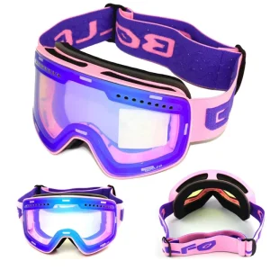 Magnetic Ski Goggles Double-Layer Polarized Anti-Fog UV400 Snowboard Goggles with Eyewear Case