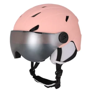 Manufactured Brand Integrated PC Lens Ski Helmet with Outer Scratch Resistant and Inner Anti Fog Features for Winter Gear