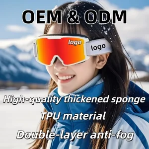 Manufacturer Kids UV400 Anti-Fog Anti-Scratch Ski Goggles for Girls