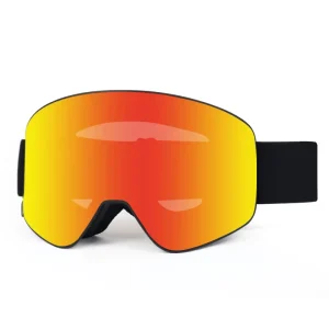 Manufacturer No Brand Logo Cylindrical Lens Magnetic Ski Goggles Glasses for Men Women Anti Fog UV400 Protection CE