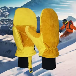 Manufacturer Warm Thickened Snowboard Winter Pigskin Gloves