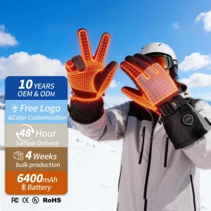 Men Women Winter Waterproof Electric Rechargeable Touchscreen Heated Work Gloves Camping Hunting Fishing Hiking Arthritis