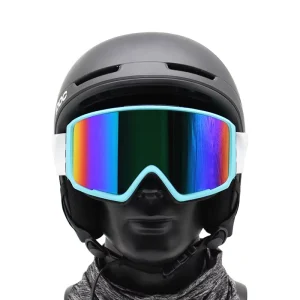 Men and Women Ski Goggles Helmet Compatible Double Sided Anti Fog Cylindrical Double Lens Adjustable Belt Snowmobile Goggles