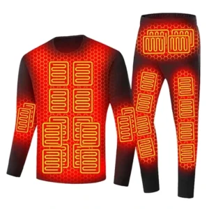 Men’s Electric Heated Thermal Underwear and Pants Set for Hunting