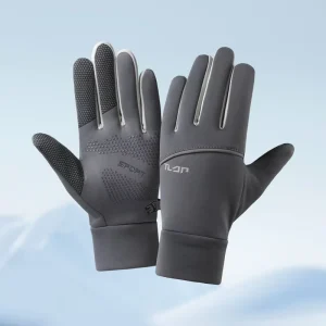 Men’s Lightweight Water-Repellent Fleece Sports Gloves with Touchscreen Anti-Slip Elastic Knit Cuff Factory Direct