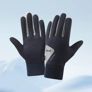 Men’s Lightweight Waterproof Fleece Sports Gloves with Touchscreen Anti-Slip Palm and Elastic Knit Cuff Factory Direct