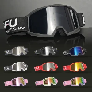 Men’s Ski Goggles Trapezoidal Nose Frame Cylindrical Lens Anti-Fog UV400 Protection OTG Compatible
