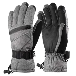 Men’s Thinsulate Insulated Windproof Ski Gloves for Winter Skiing