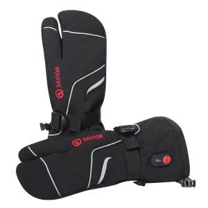 Men’s USB Heated Leather Motorcycle Gloves Battery Powered Winter Ski Gloves