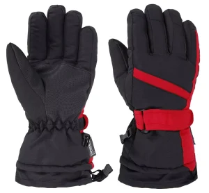 Men’s Waterproof Ski Gloves with Zipper Pocket Thermal for Snowboarding
