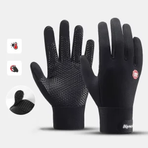 Men’s Waterproof Winter Sports Gloves Anti-Slip Wear-Resistant with Adjustable Wrist for Running, Cycling and Racing