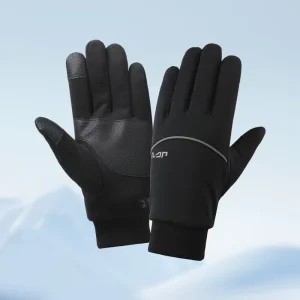 Men’s Winter Cycling Gloves with Thick Fleece Waterproof Touchscreen Anti-Slip Warm Knit Cuff