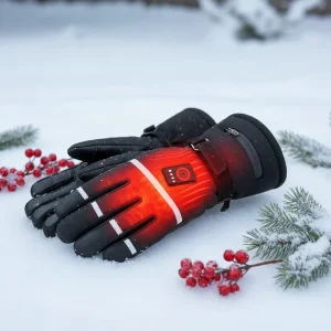 Men’s Winter Full Finger Waterproof UV Protection Non-Slip Stretch Mountain Bike Cycling Cross-Country Skiing Gloves