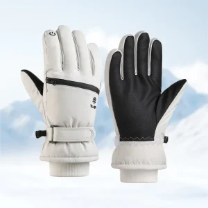 Men’s Winter Ski Gloves Waterproof Breathable Touchscreen with Zipper Ski Pass Pocket for Outdoor Cycling Factory Direct