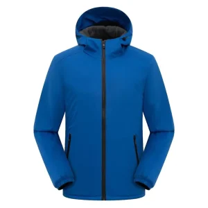 Men’s Winter Sport Safari Jacket Hooded Waterproof Fleece-Lined Canvas Jacket for Camping and Hiking