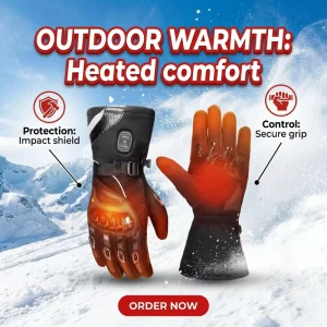 Men’s Women’s Rechargeable Heated Polyester Gloves Winter Motorcycle Snowboarding Skiing Cycling Waterproof Adjustable Wrist