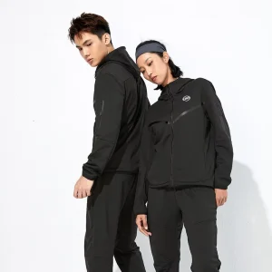 Men’s Zip-Up Tracksuit Set with Sweatpants and Hoodie 95% Polyester 5% Spandex